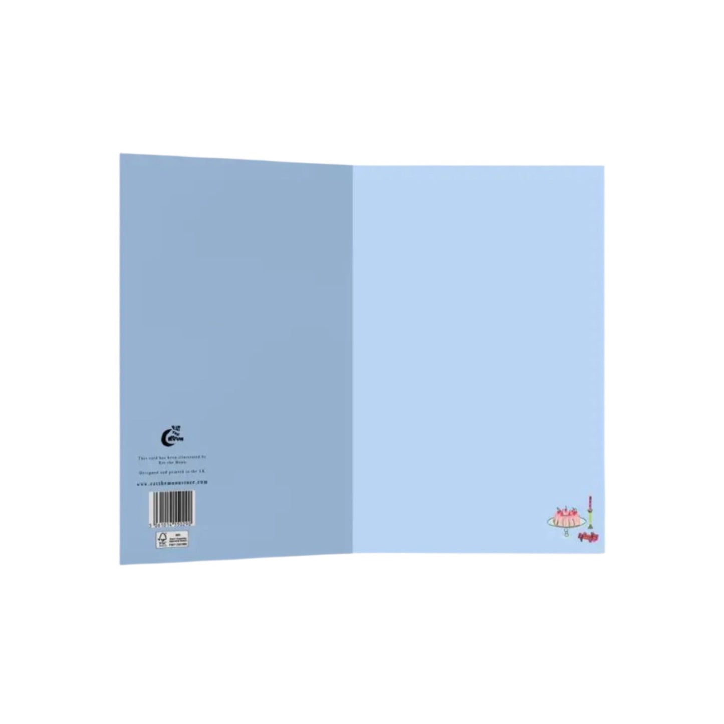 blue themed Christmas card