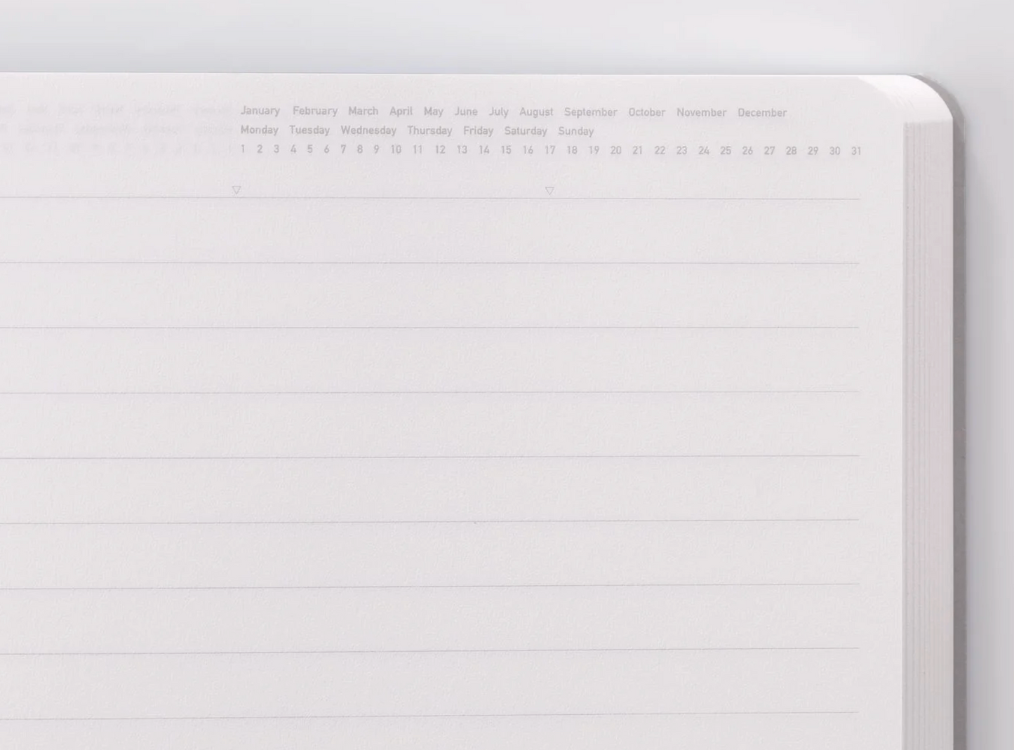 365 Days Ruled Notebook - Red / A5