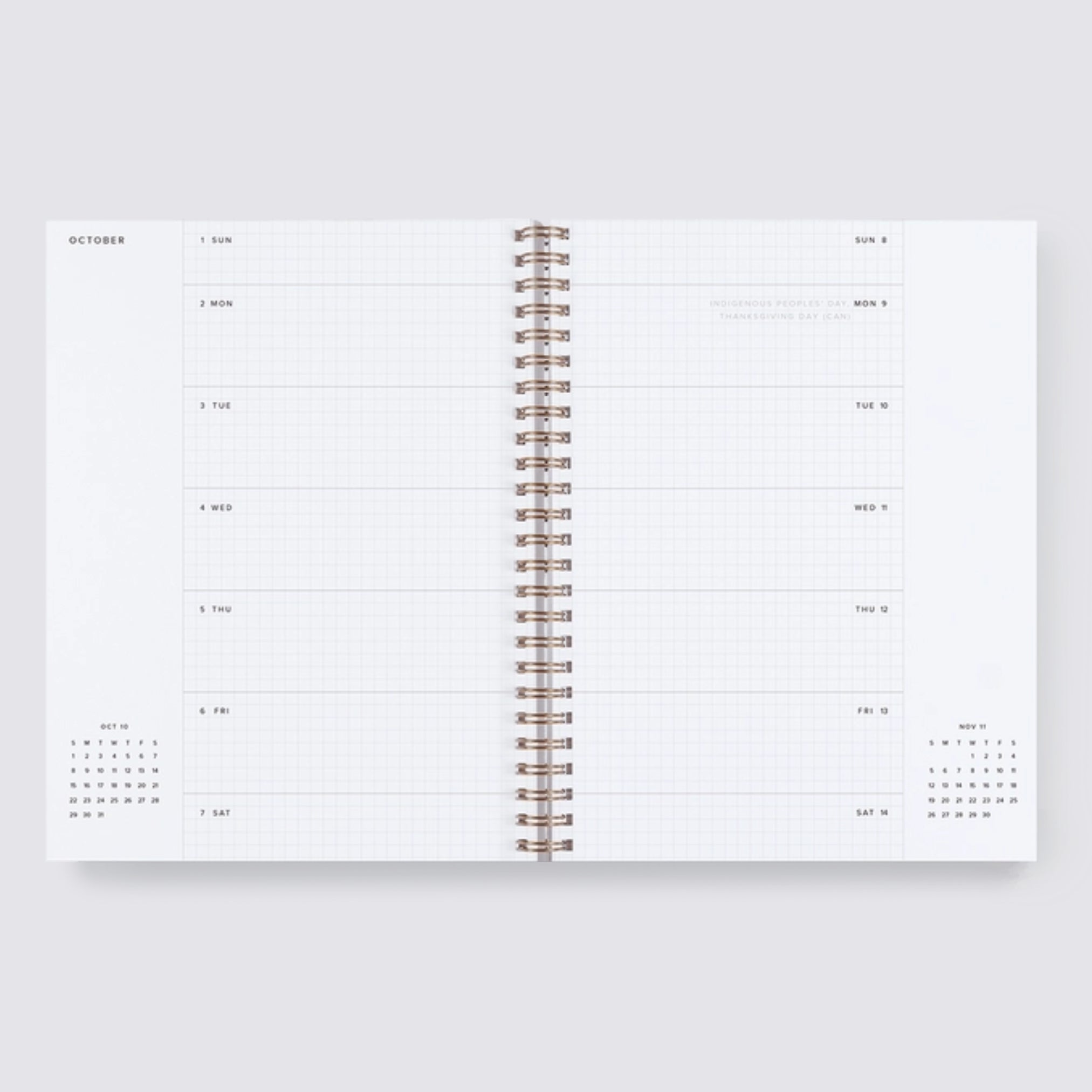 2024-2025 Academic Weekly Grid Planner - Hunter Green