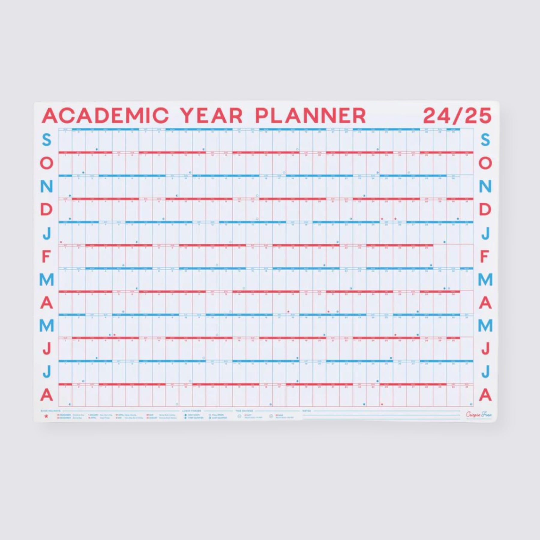 2024-2025 Academic Year Wall Planner