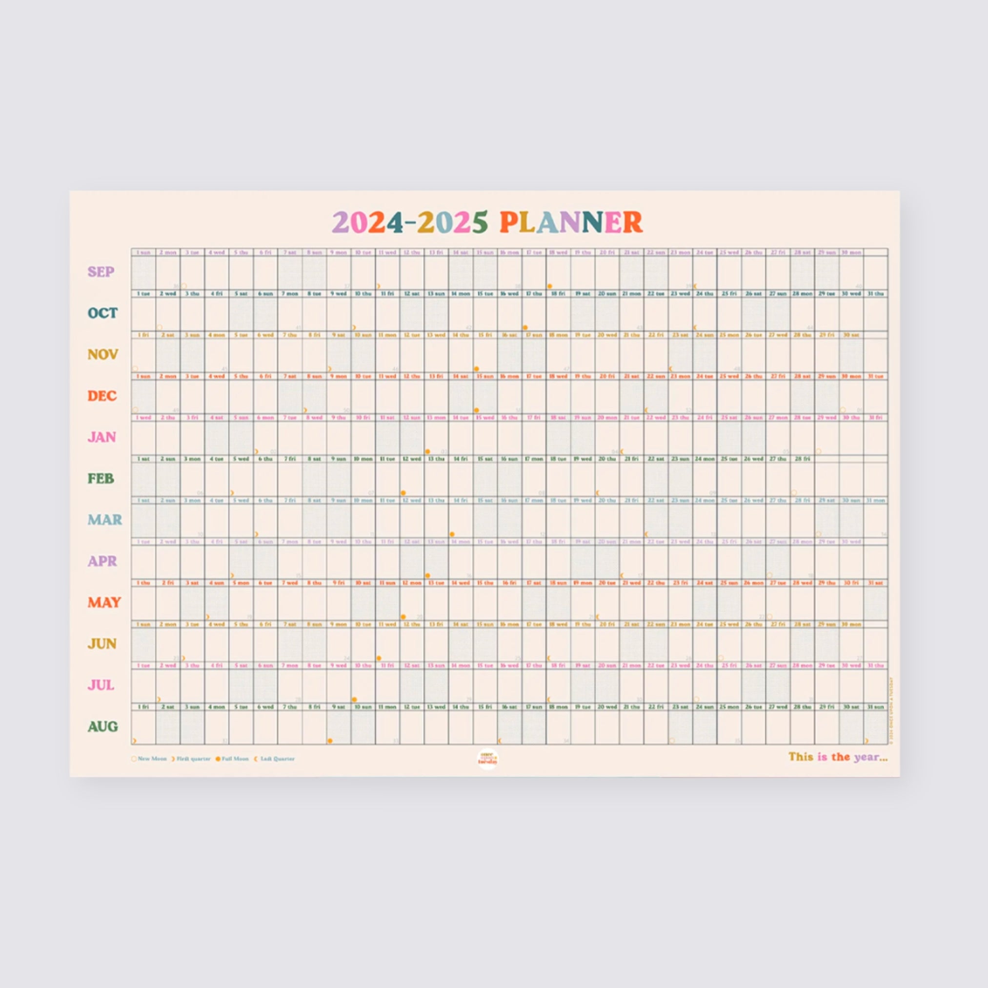 2024-2025 This Is The Year Academic Wall Planner