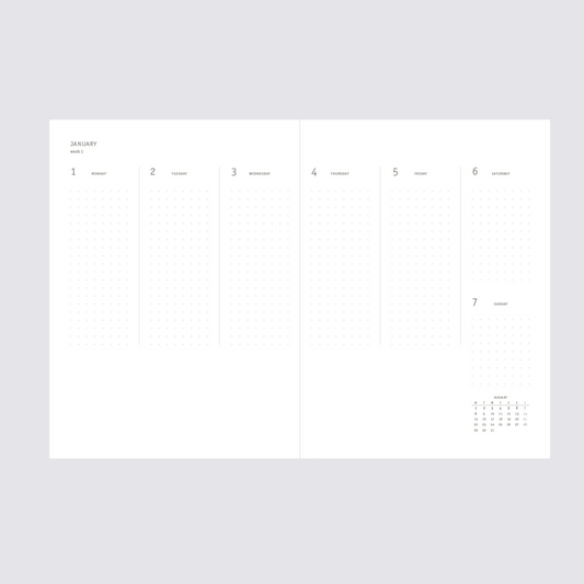 2024 Klasyk Weekly Diary - Lilac