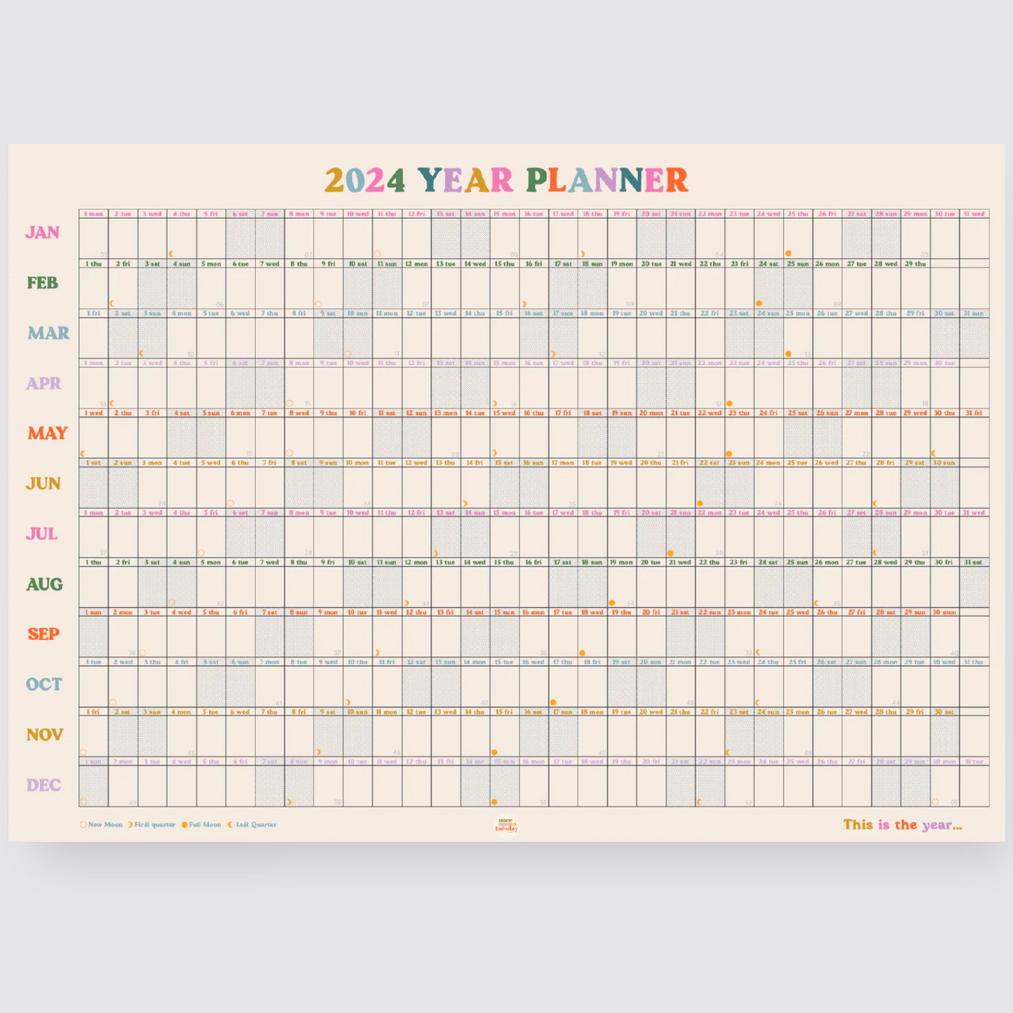 Large wall planner 2024