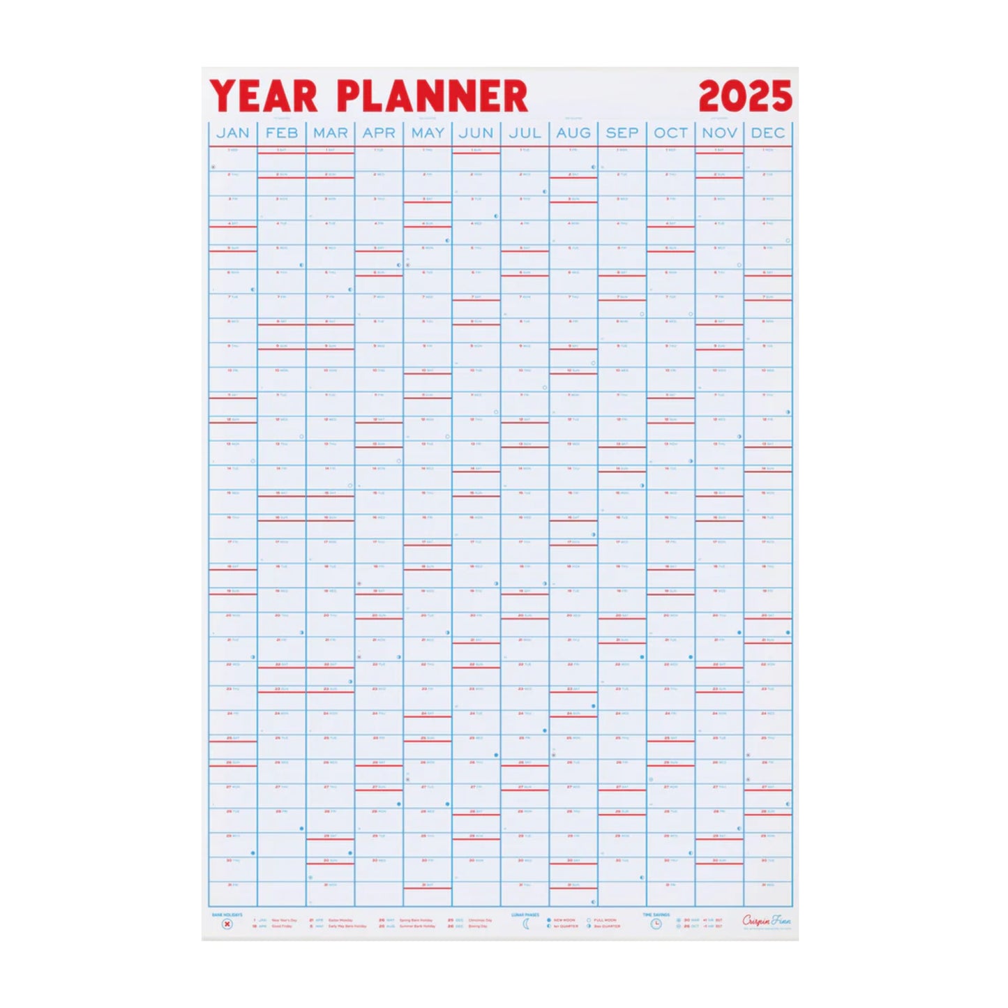 2025 Wall Planner Portrait