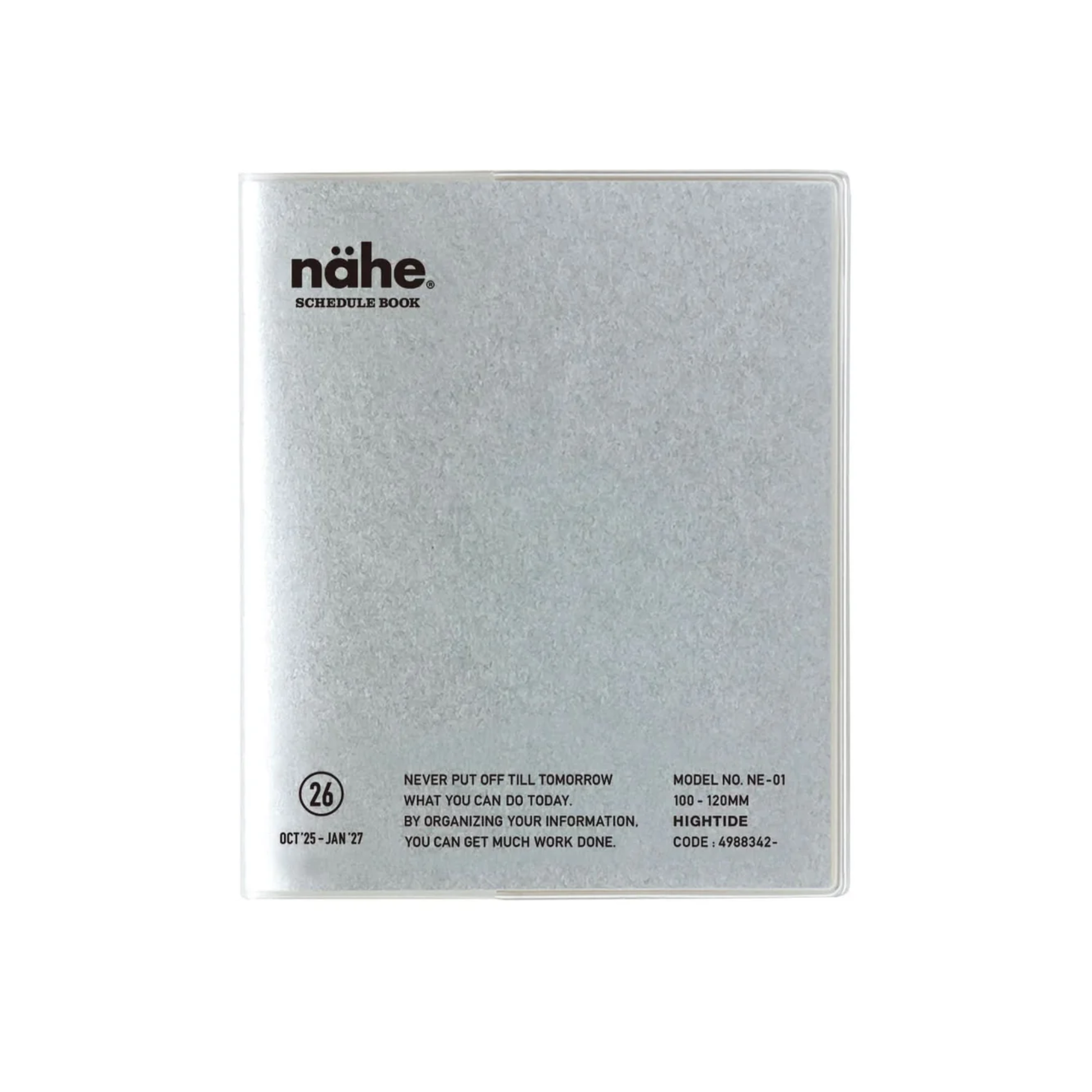 2026 Nahe Pocket Monthly Diary - Silver