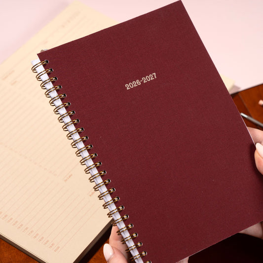2026-2027 Academic Diary - Mulberry Red