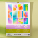 2024 Wall Calendar - Gradient Grid - A4