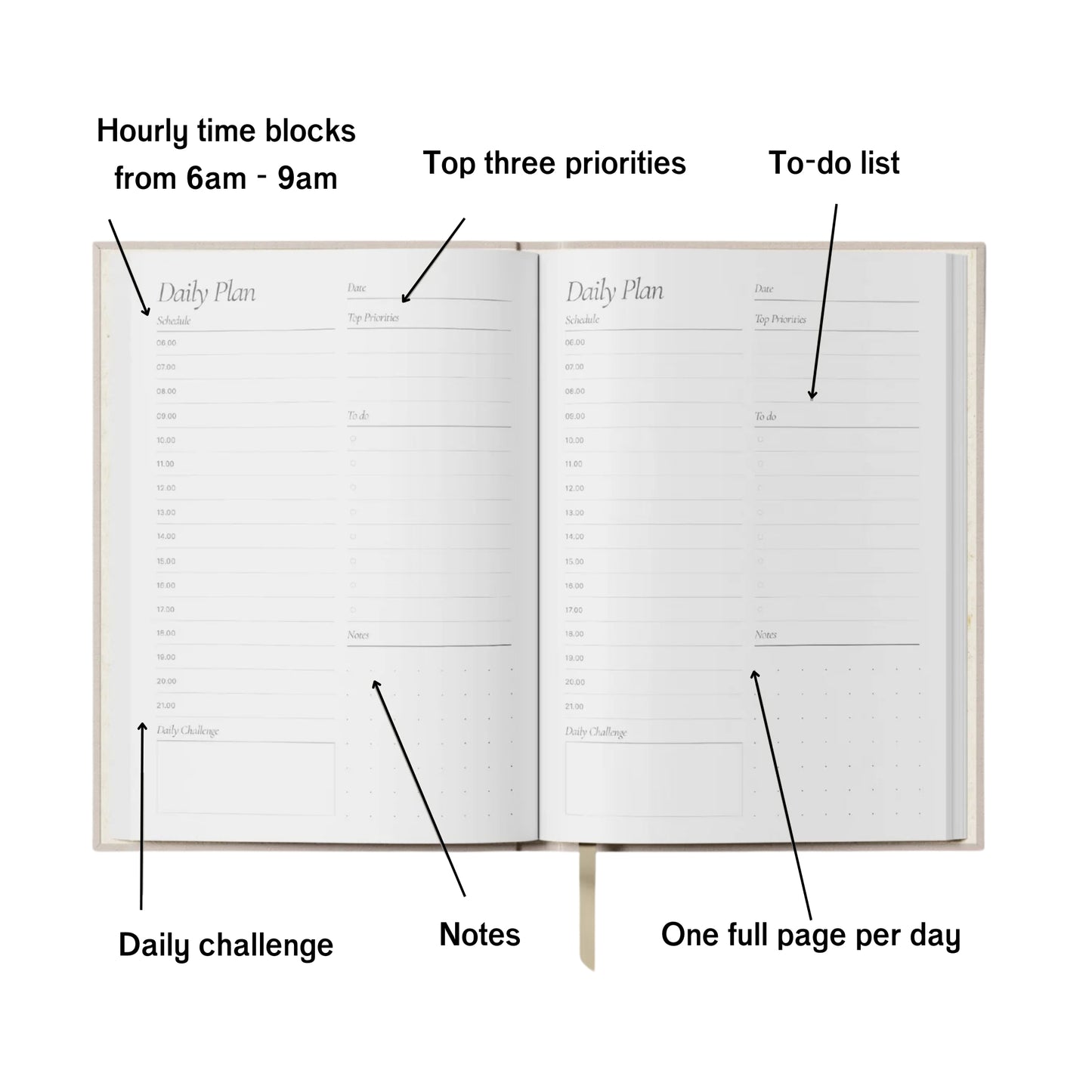 daily planner spread