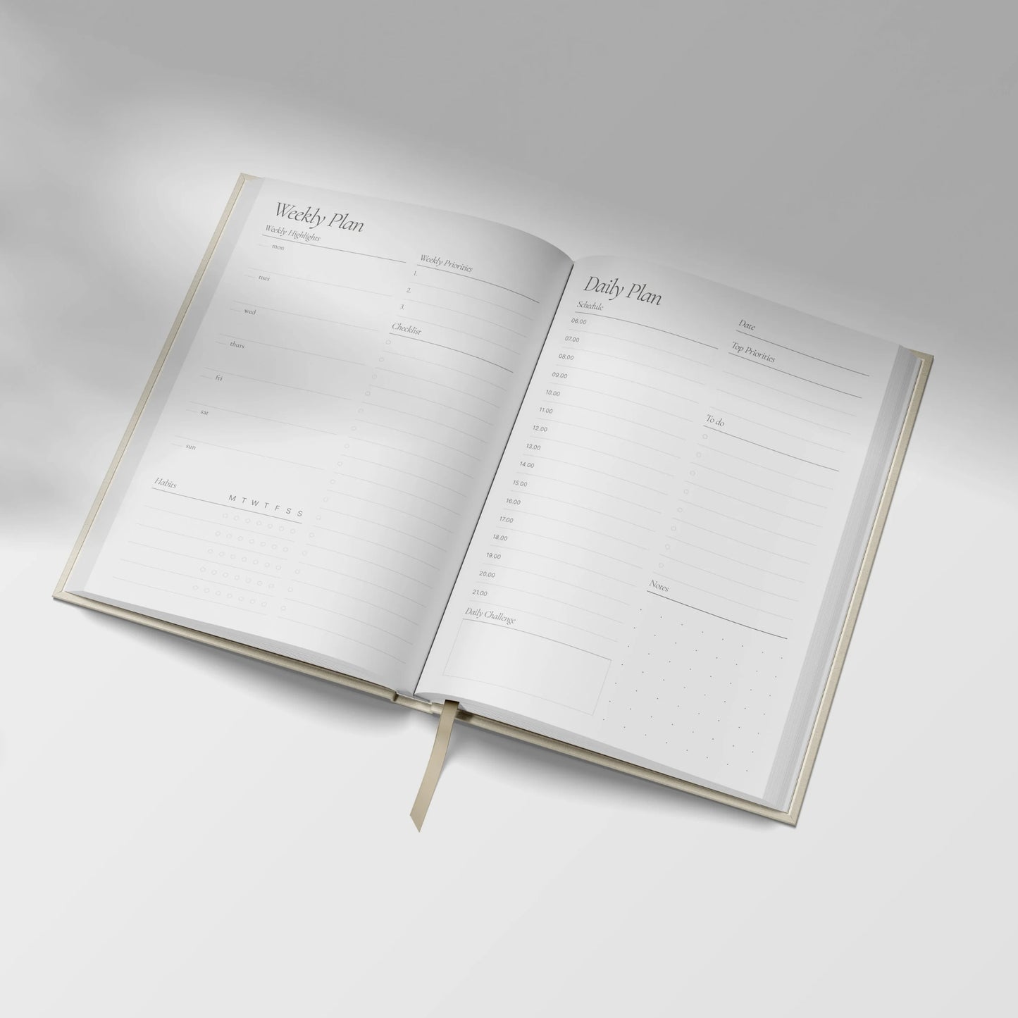 A5 daily planner spread lifestyle