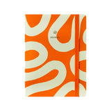ruled a5 orange notebook