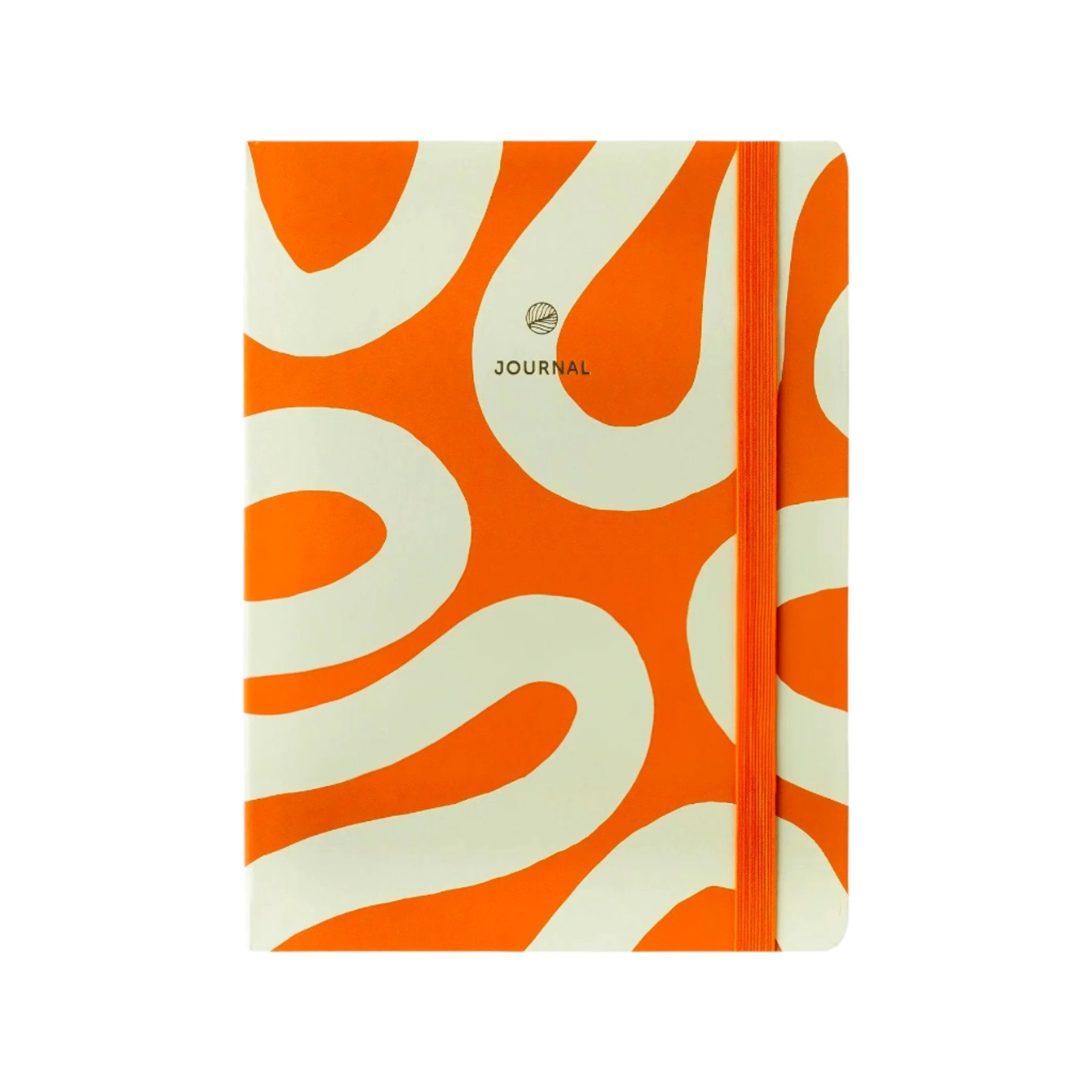 ruled a5 orange notebook