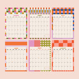 2024-2025 Mid Year Checks and Stripes Wall Calendar