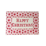 pink Happy Christmas stars card