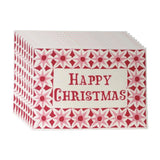 set of 10 pink star design cards