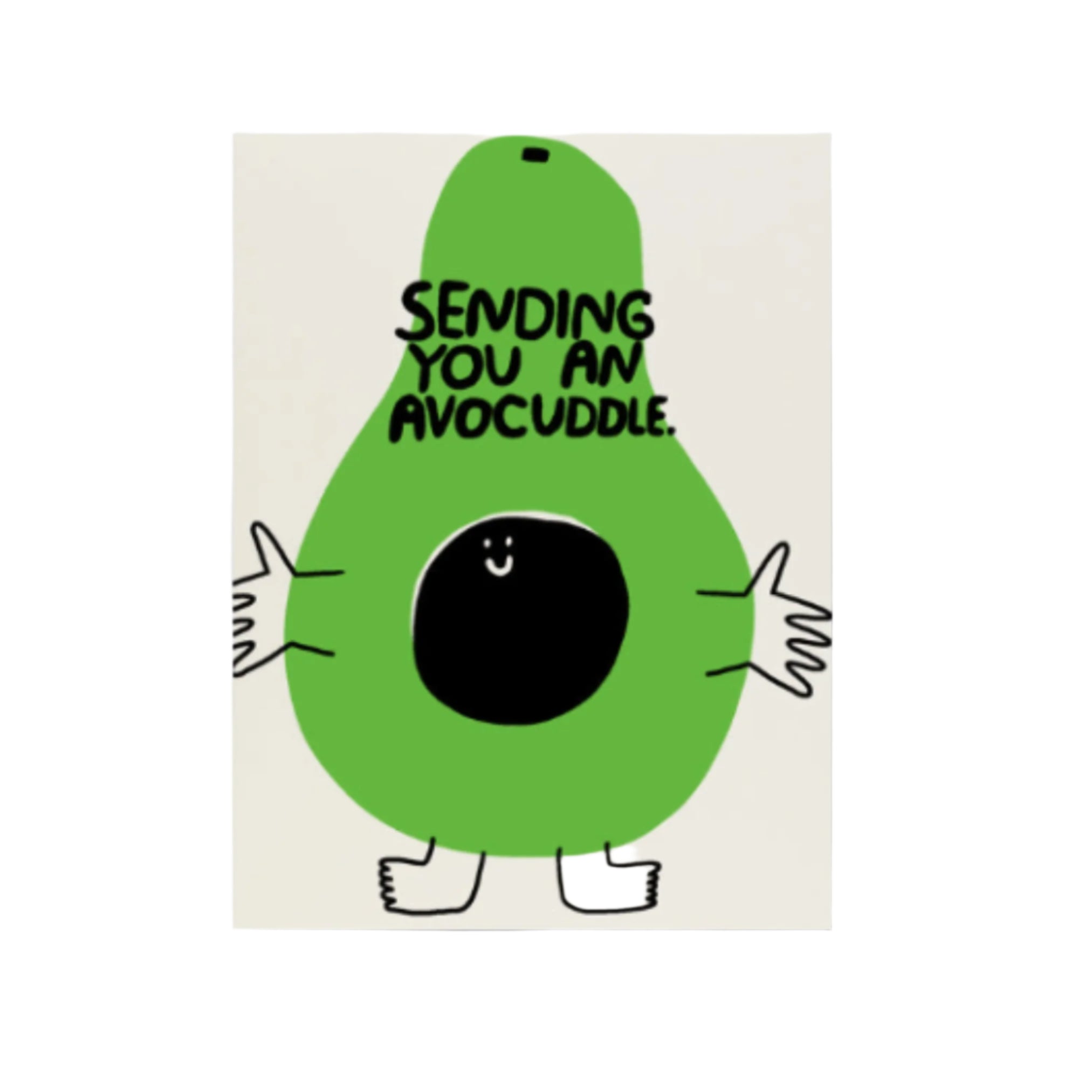 Avocado Cuddle Greetings Card