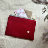 Small Accessories Pouch - Cherry Red