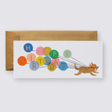 Dog Balloon Birthday Card