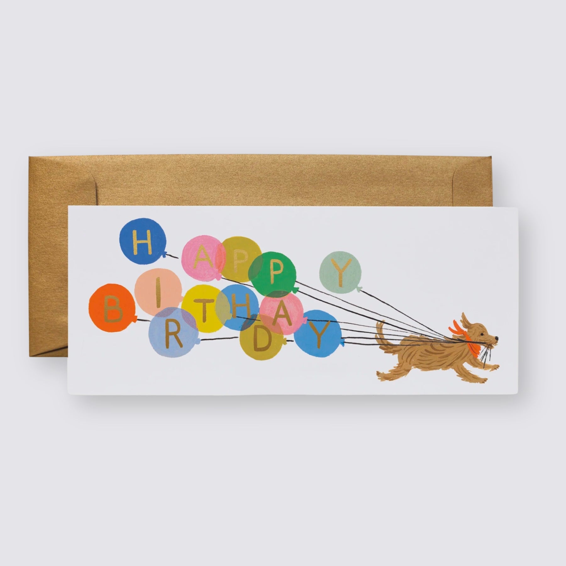 Dog Balloon Birthday Card