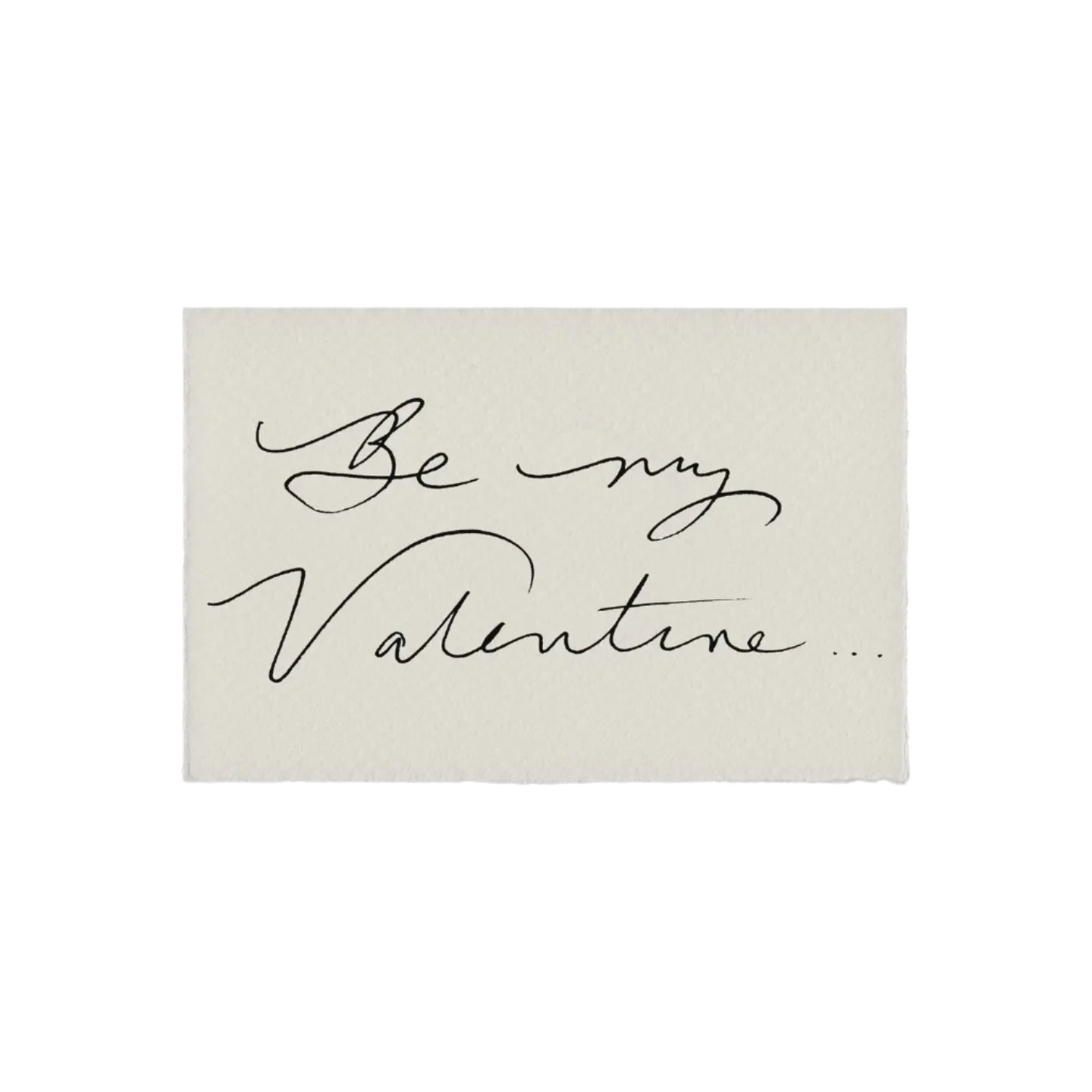 Be My Valentine Card Hand Illustration