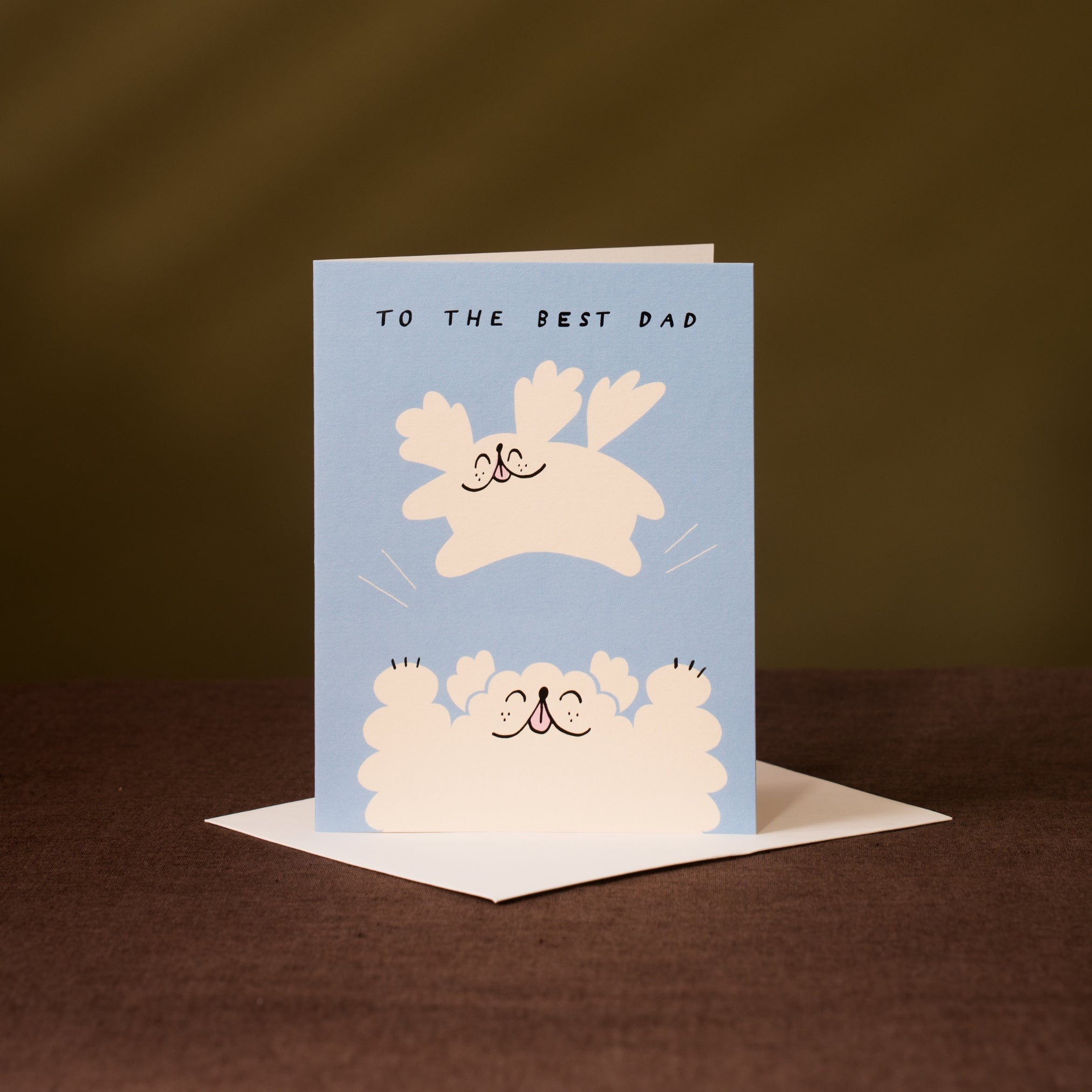 best dad fluffy dogs card