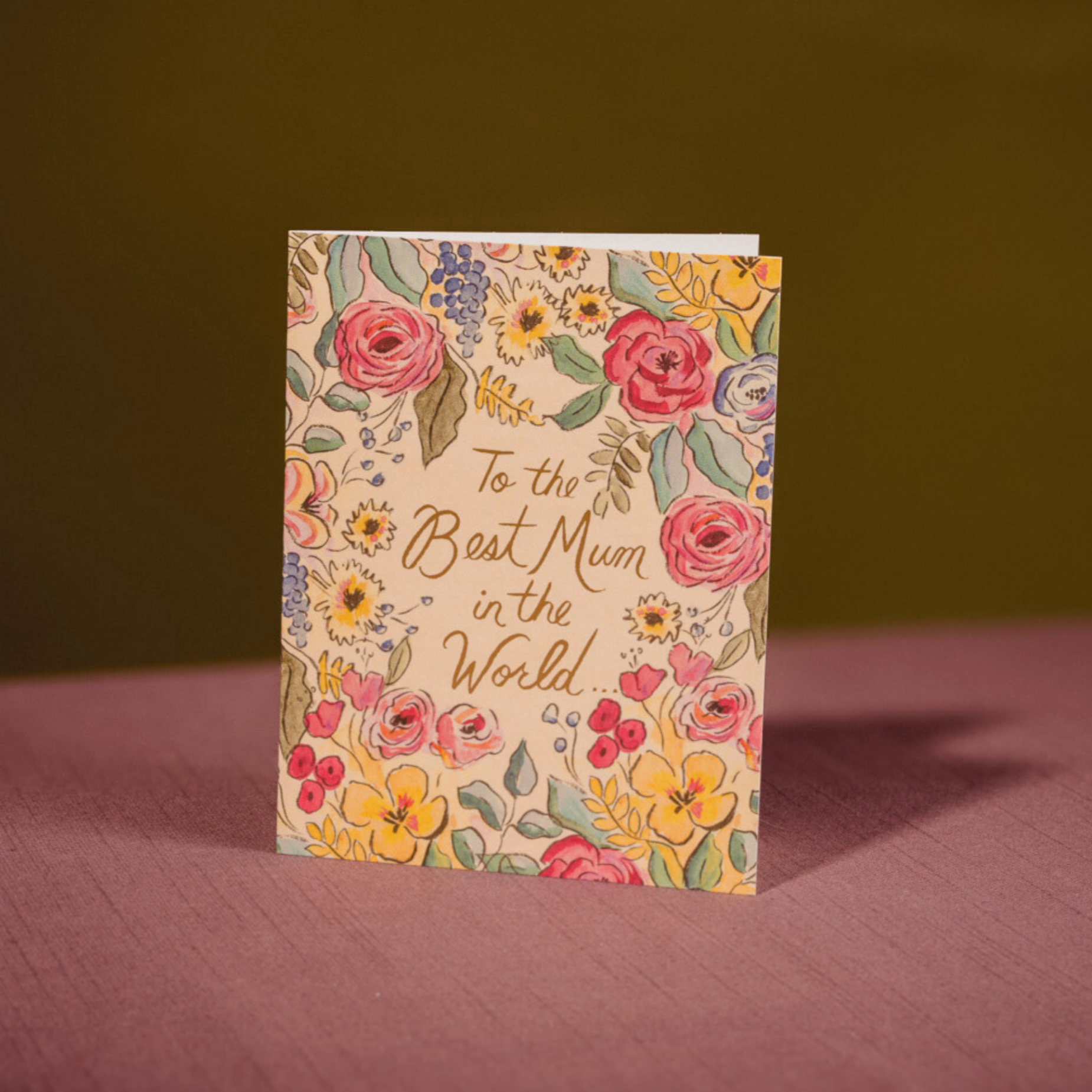 Best mum in the world mothers day card