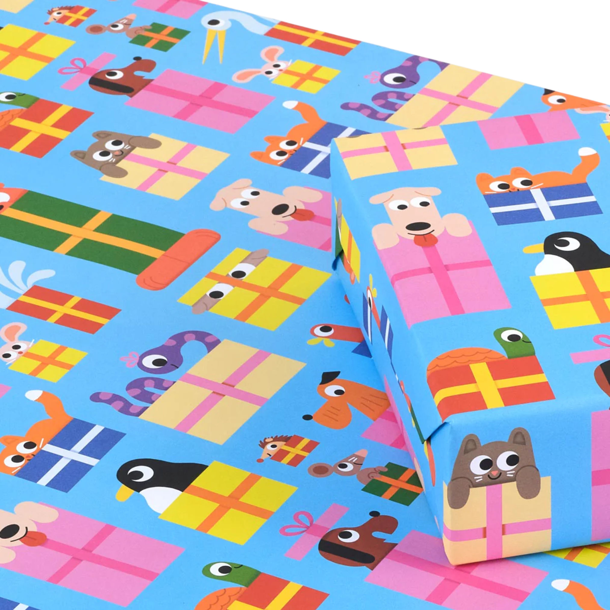 Animals Birthday Gift Wrap Paper 