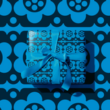 blue flower wrapping paper