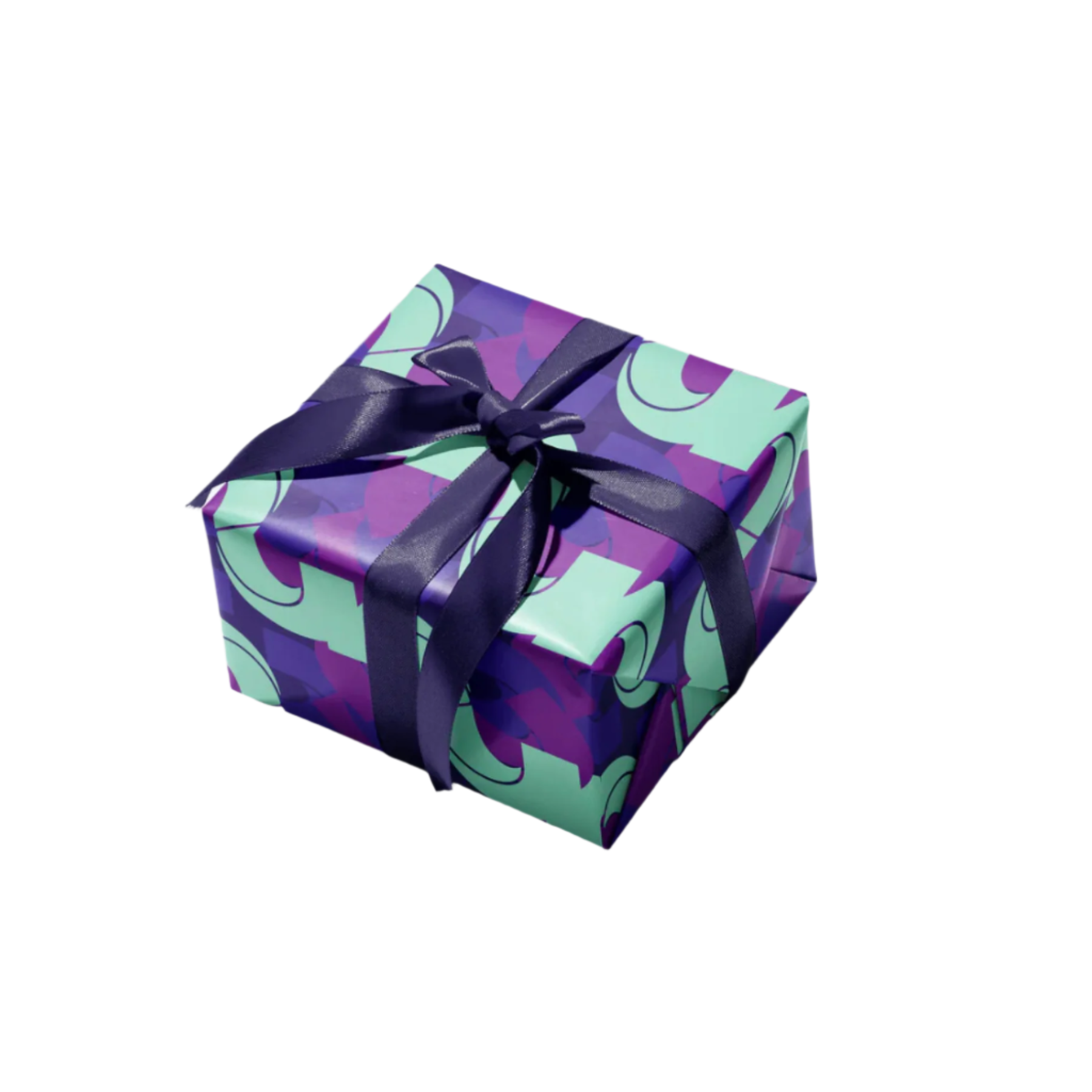wrapping paper purple boho print