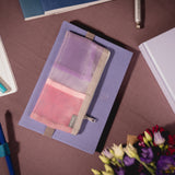 trendy elastic purple pencil case 