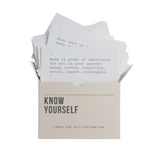 Self exploration prompt cards