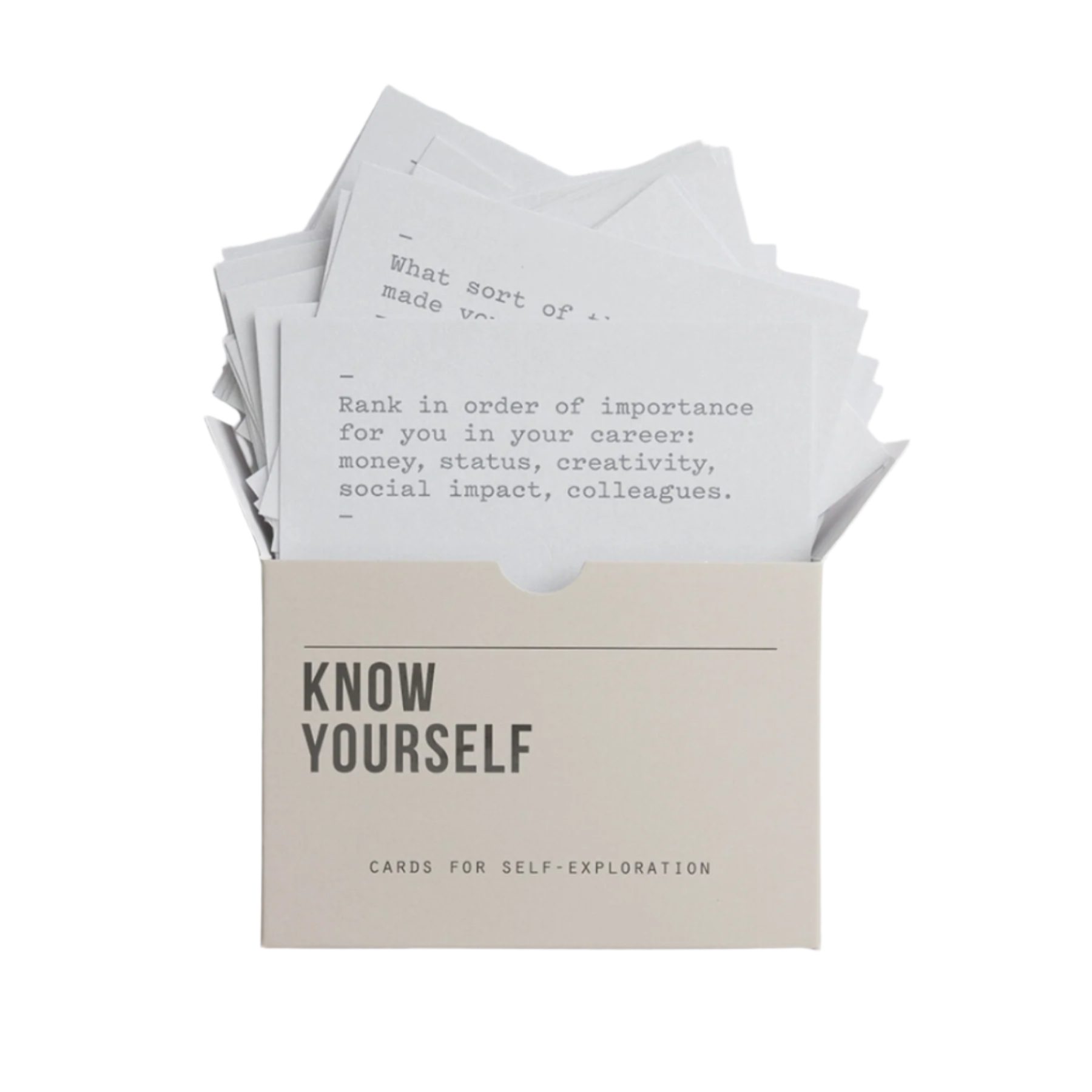 Self exploration prompt cards