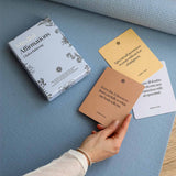 Chakra affirmation card deck on yoga matt