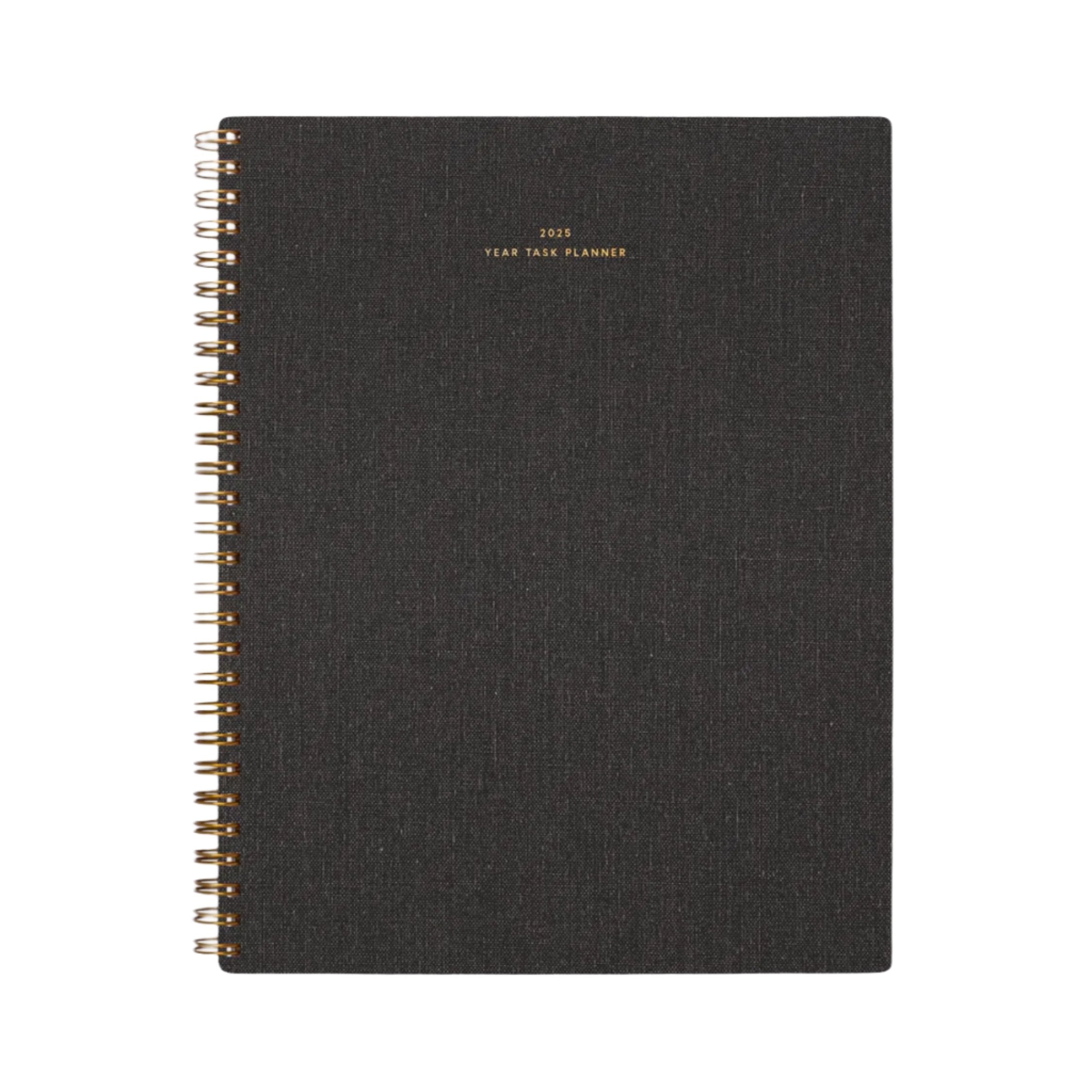 Charcoal Grey Appointed Year Task Planner 2025