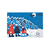 Snowy Sledge Scene Christmas Card
