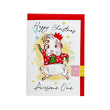 GUINEA PIG christmas card