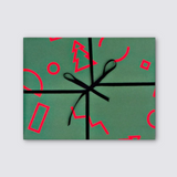 Gift Wrap Sheet - Christmas Memphis Print