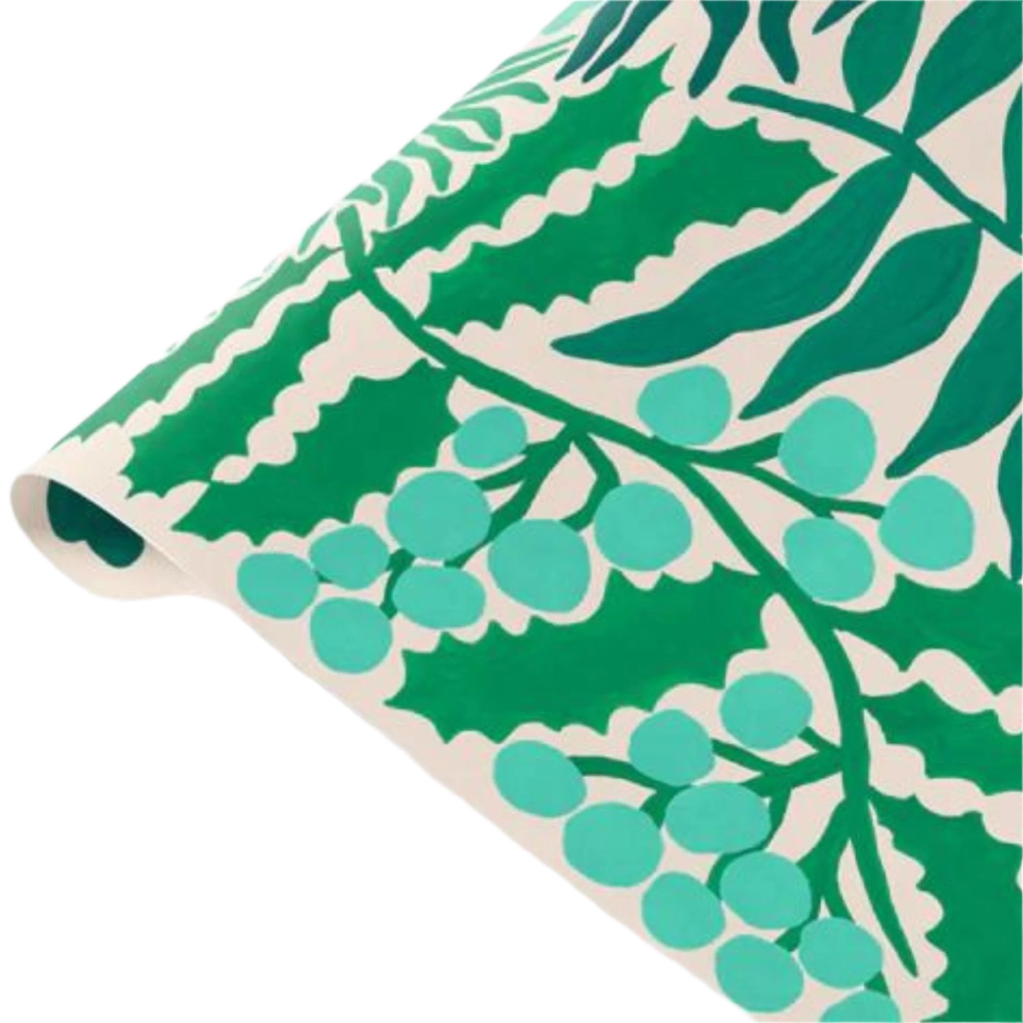 abstract green Christmas gift wrap
