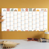 Compact landscape yearly wall planner 2024