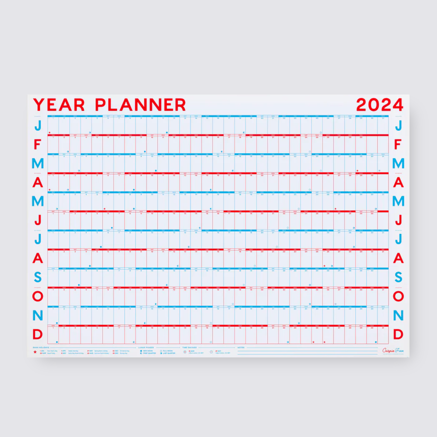Crispin Finn Year Landscape Wall Planner