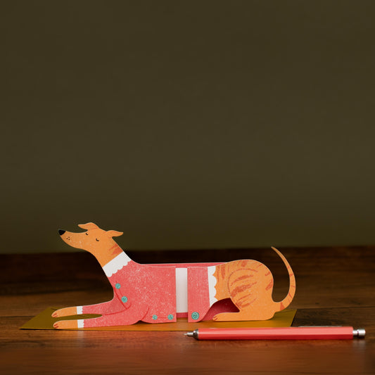 Long Dog Santas Little Helper Christmas Cards - Set of 6