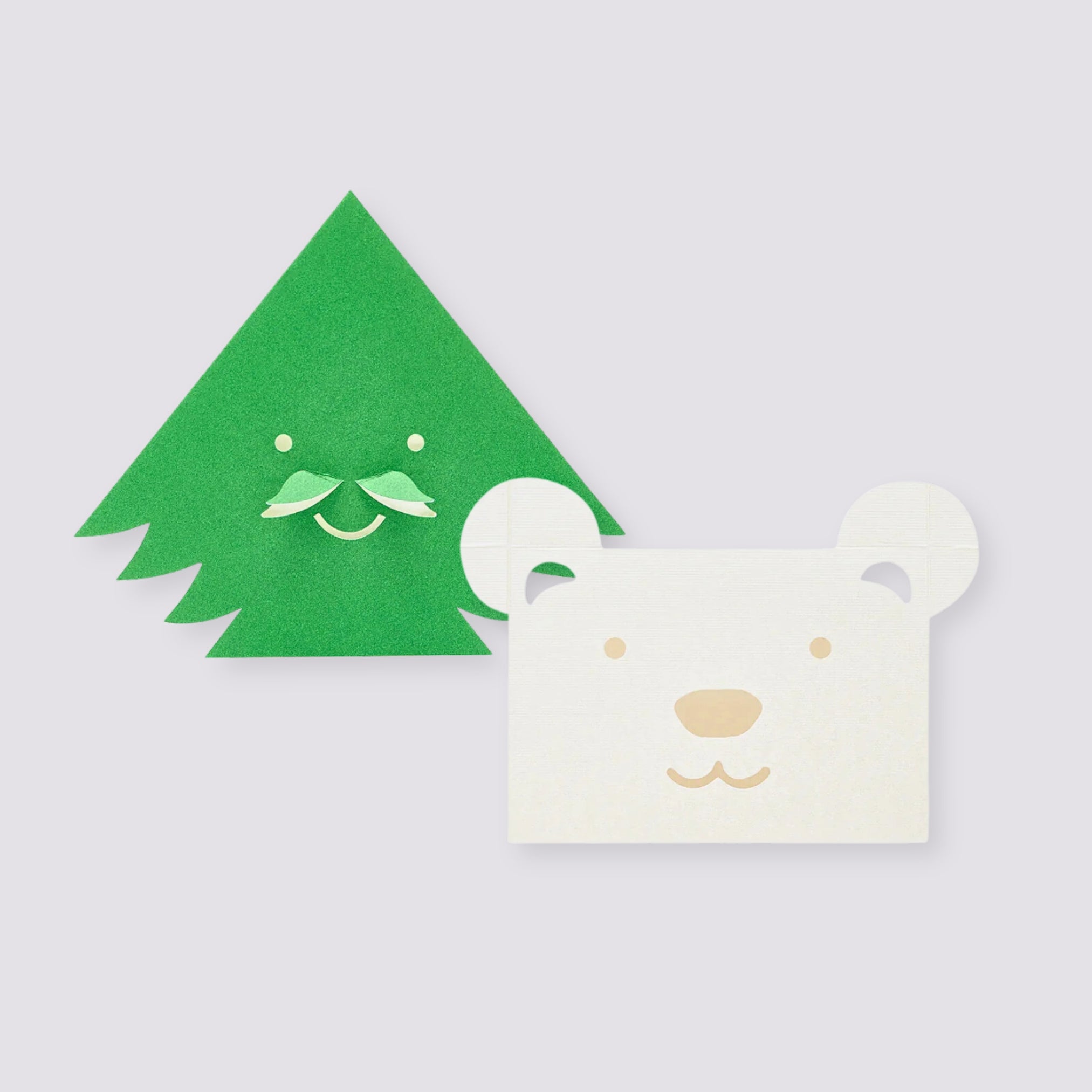 Cute Cut Out Christmas Card Set