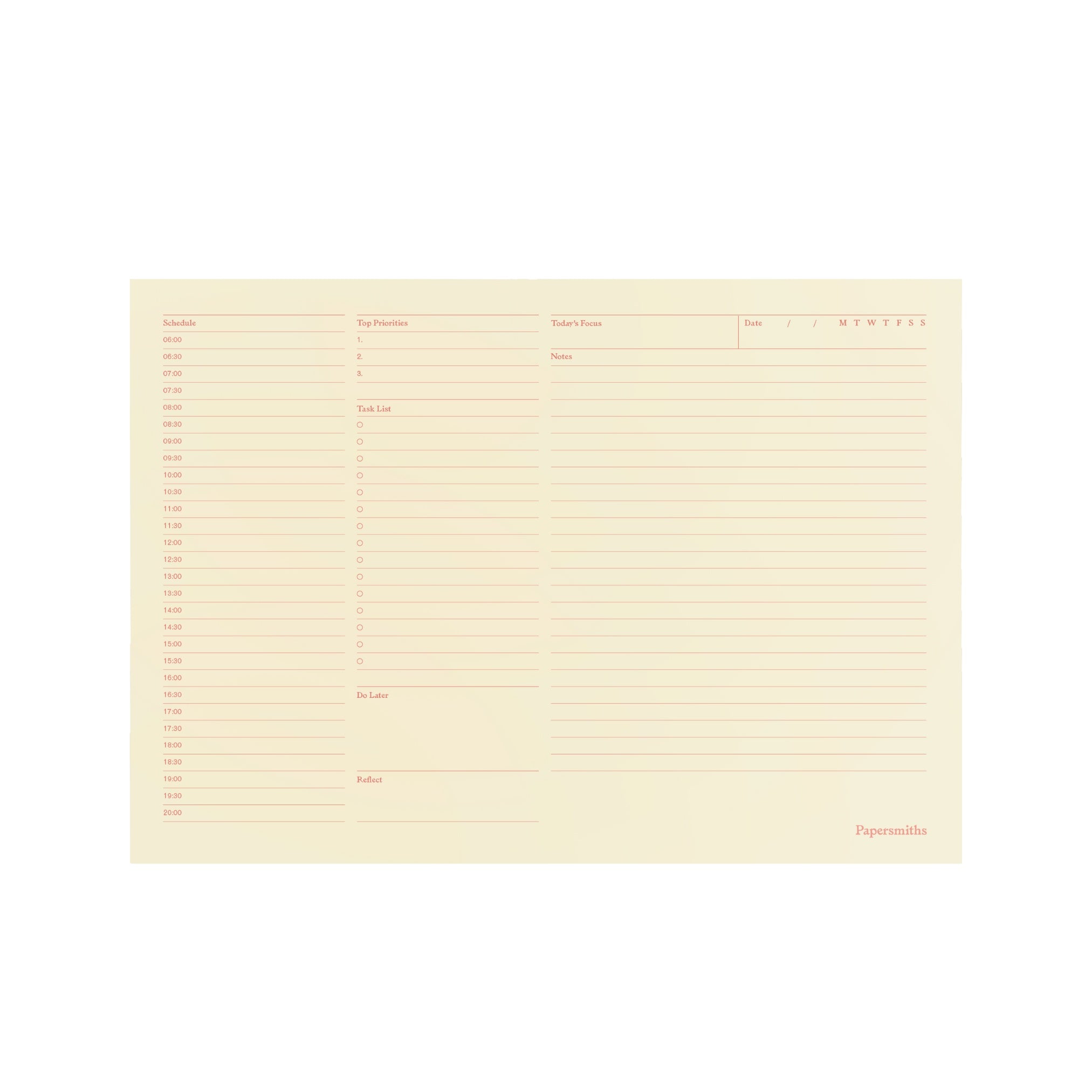 Paperview planner pad with grid layout on a white background
