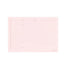 Pink planner insert with columns and text on a white background