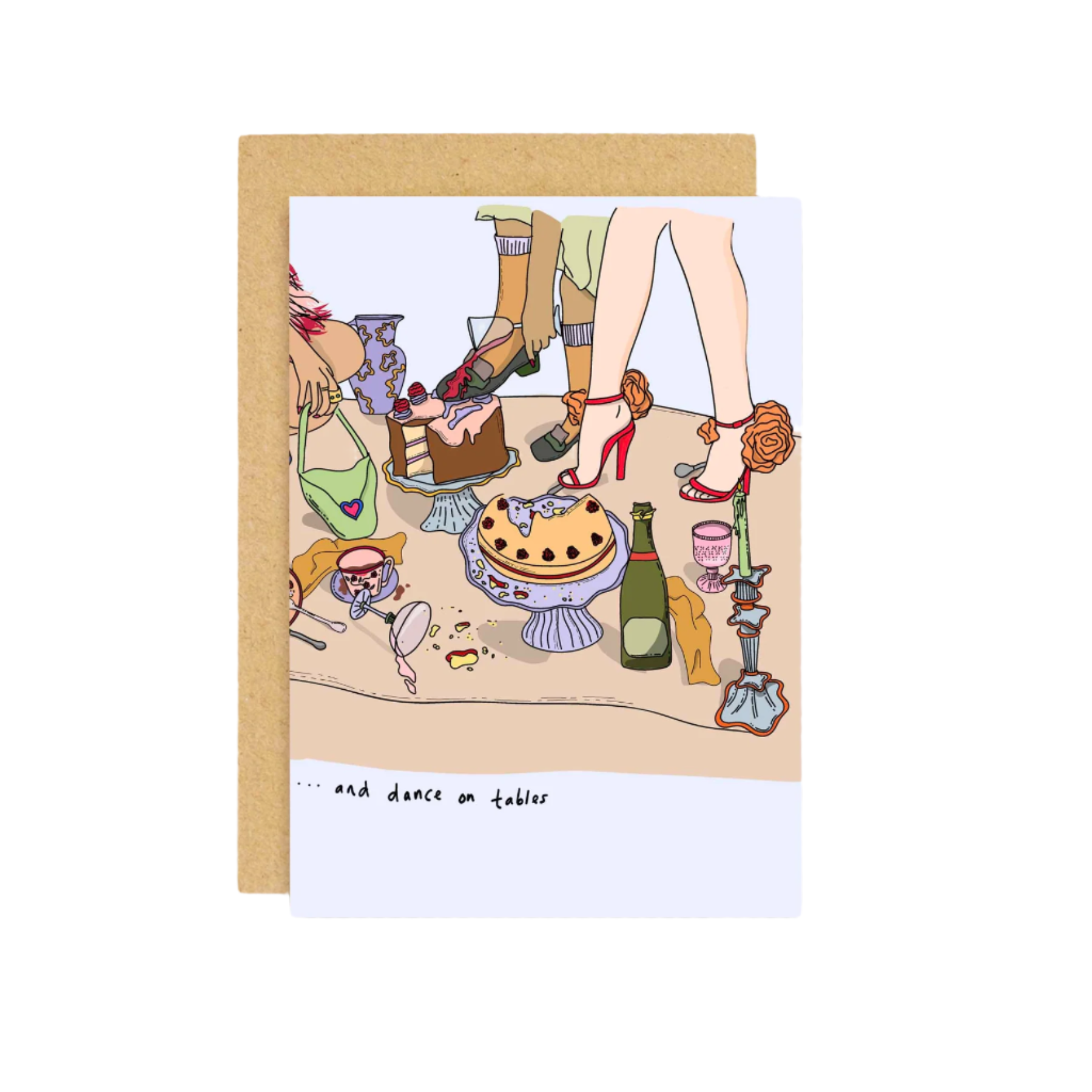 Dancing on table birthday card