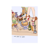 Dancing on table birthday card