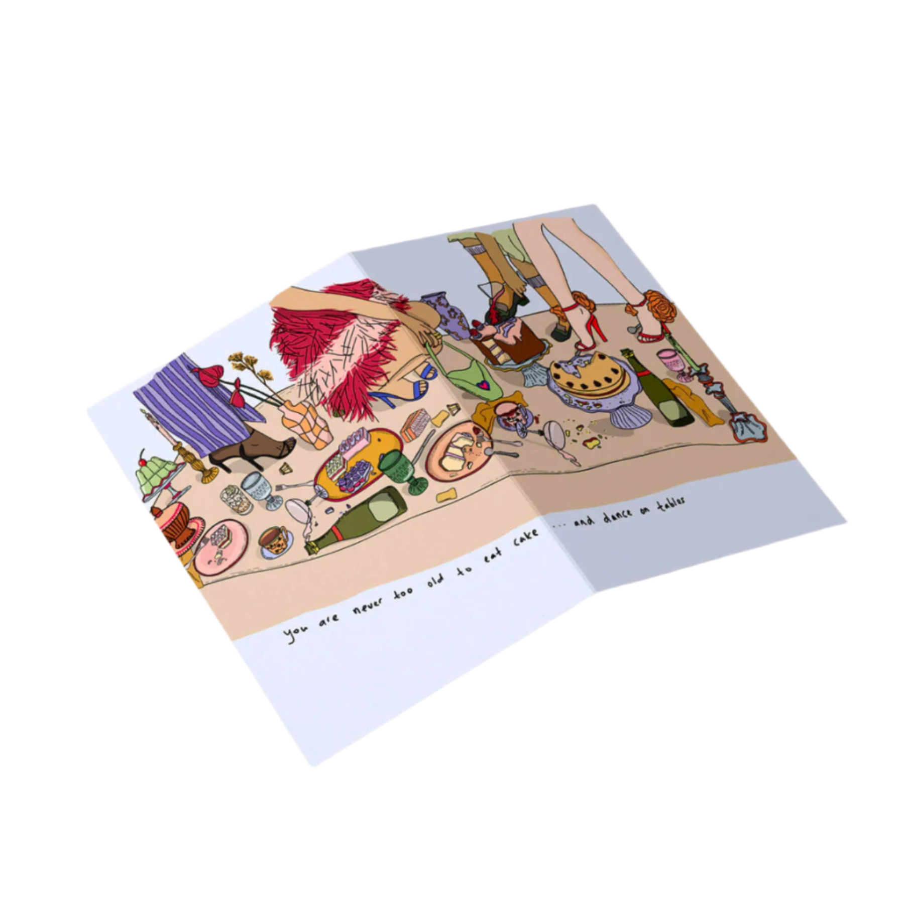 Dancing on table birthday card