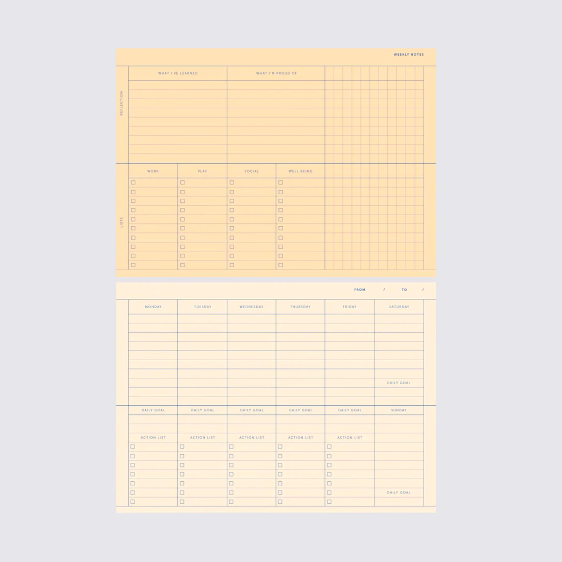 Desk Planner in Red