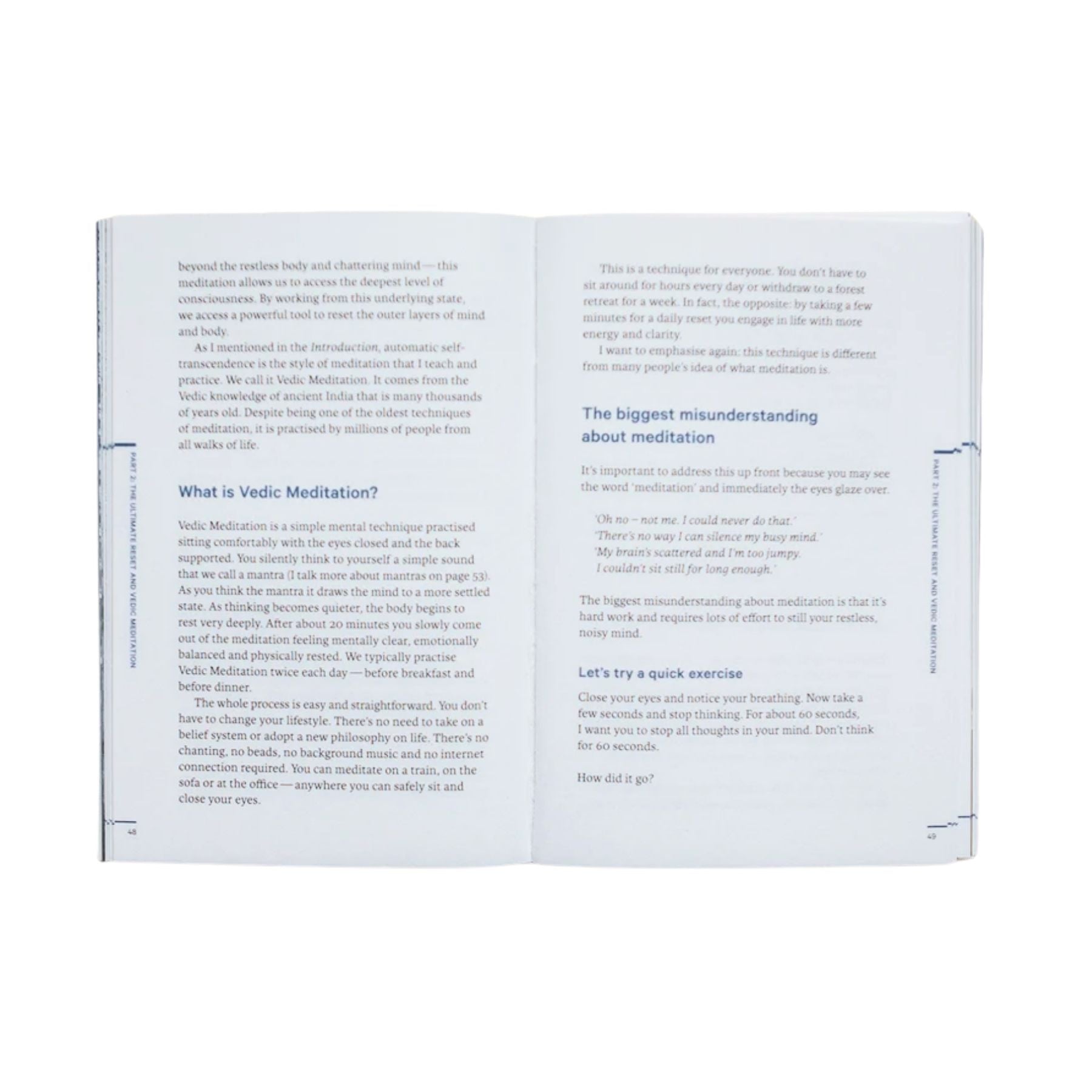 Do reset book inside
