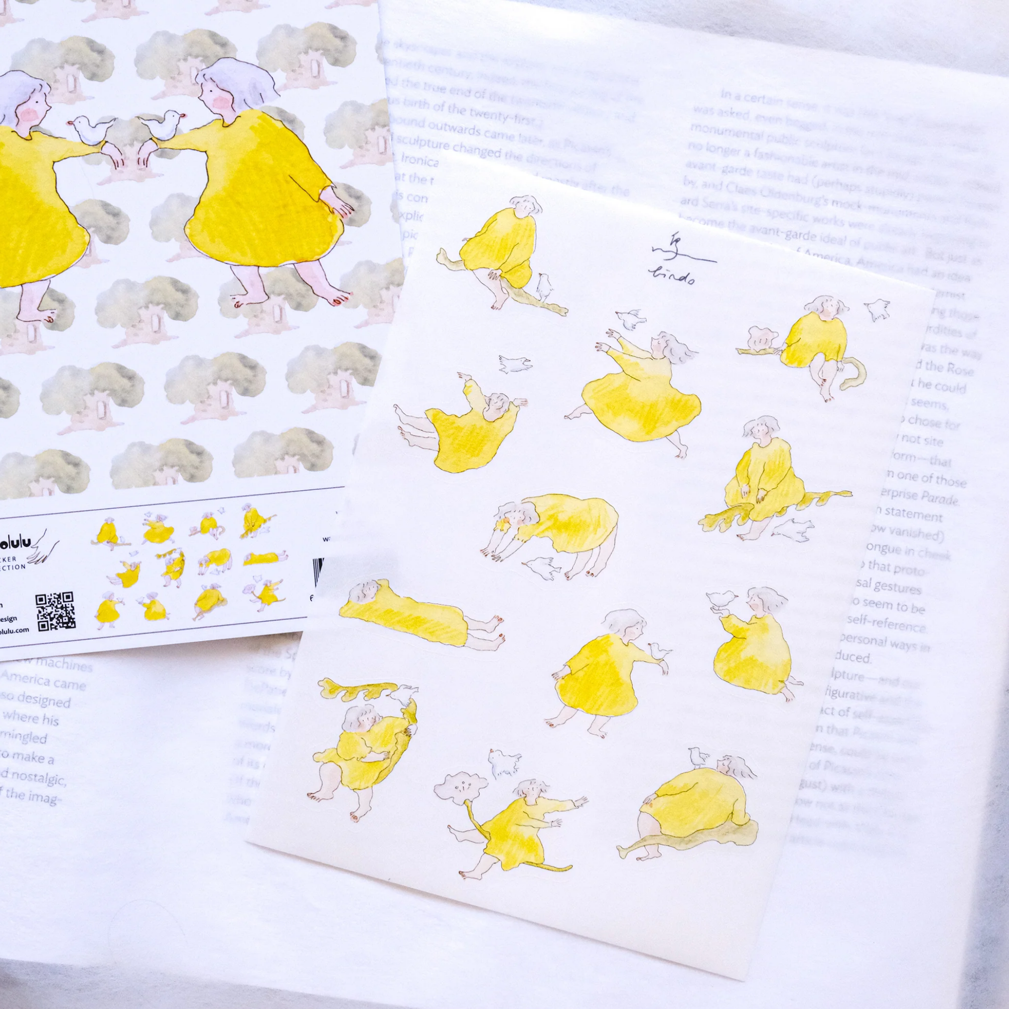 Dodolulu Bird Illustration Sticker Sheet