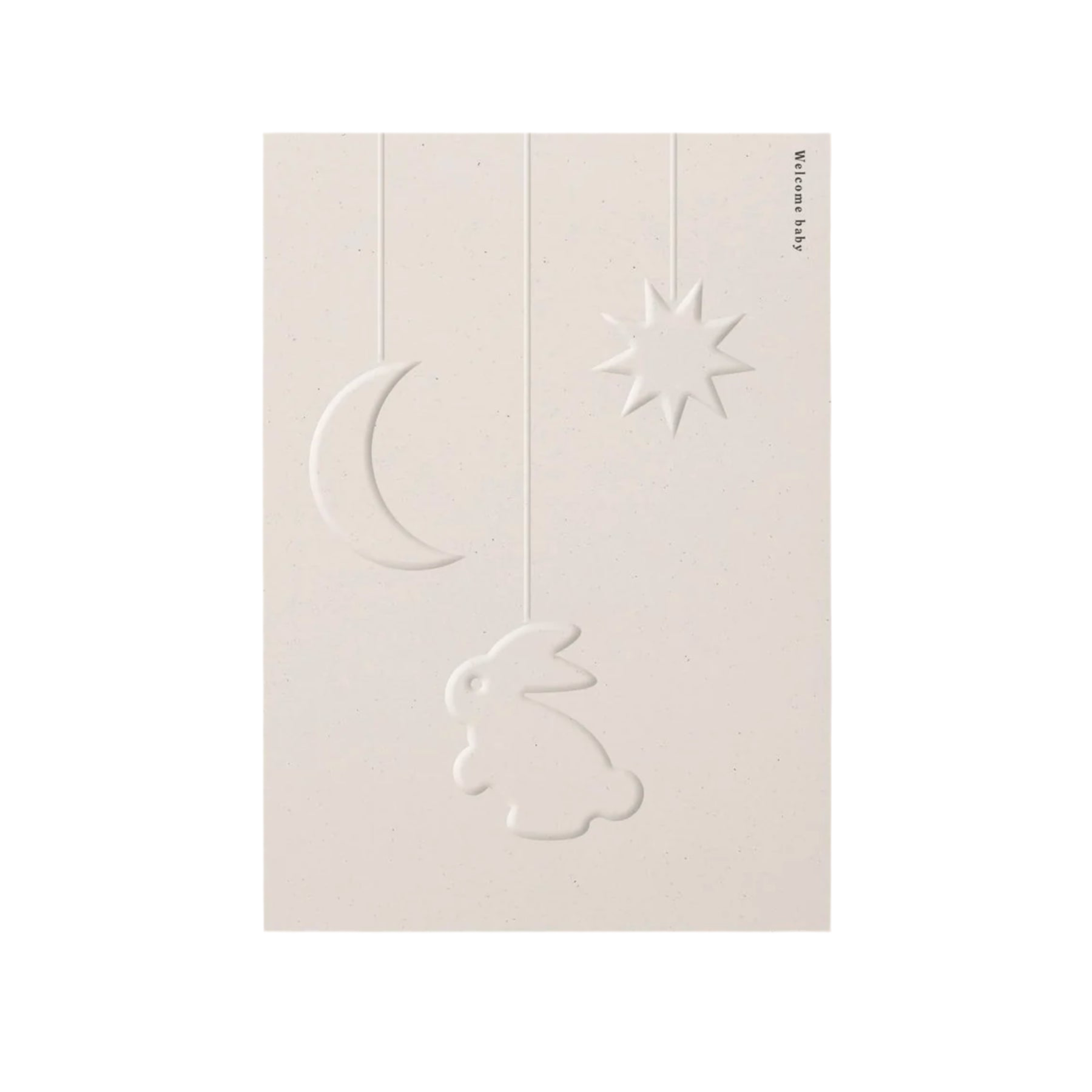 Embossed Welcome Baby Cream Card